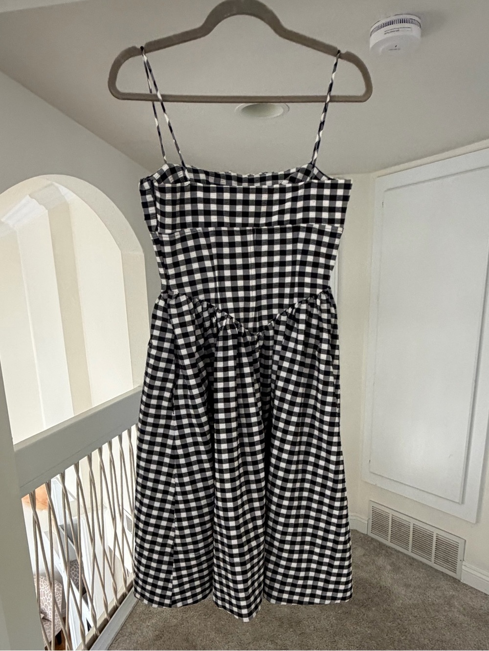 Ronny Kobo Barrett dress in Black & White Gingham Midi Dress Small - Picture 5 of 7